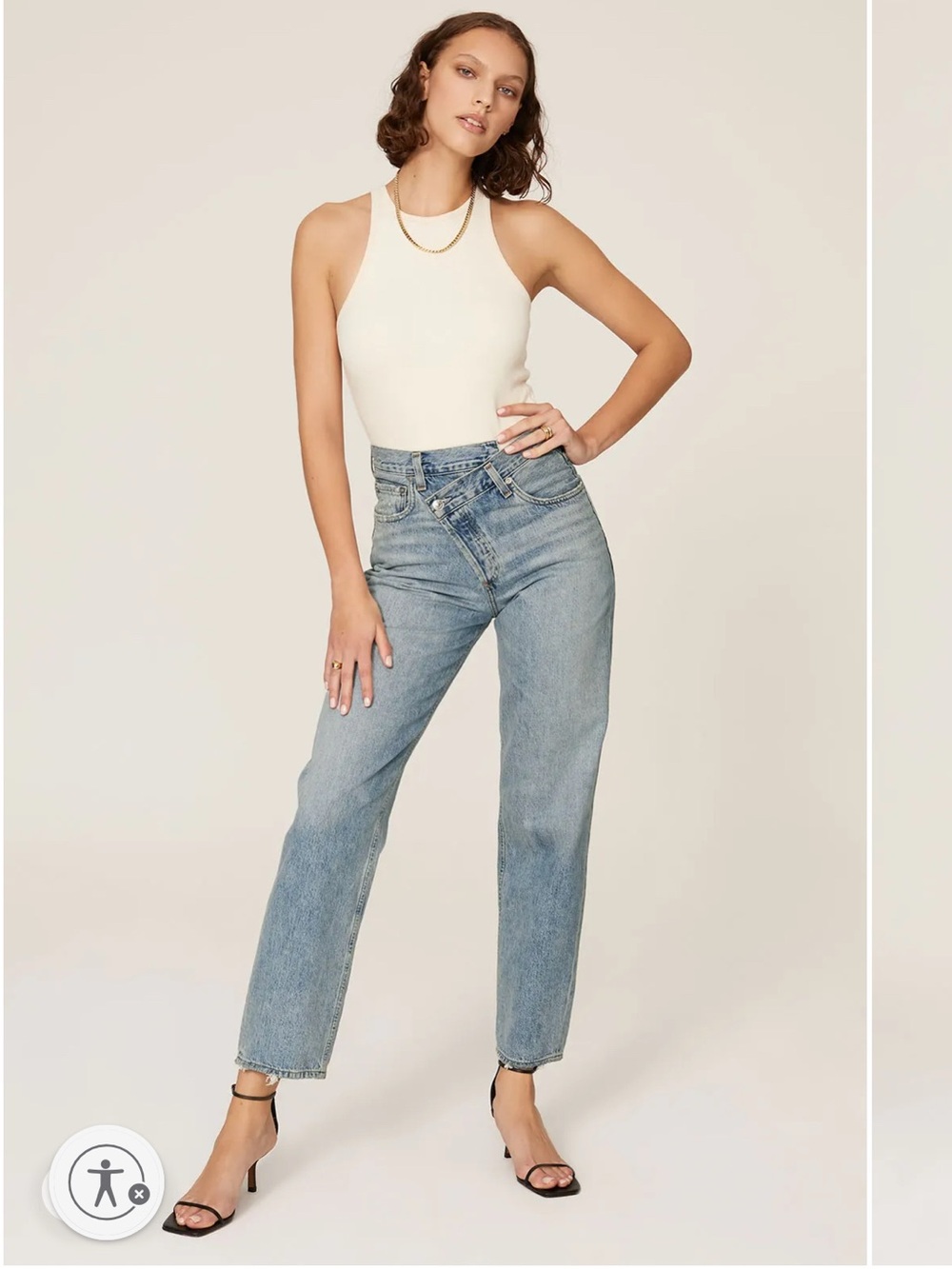 Agolde Light Blue Straight Leg Jeans - 22 waist - Picture 14 of 15